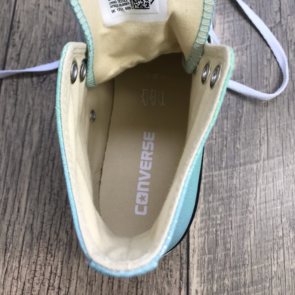 NWT Converse Ctas HI Illusion Green WMNS AUTHENTIC - Picture 6 of 6